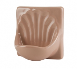 Flatback Ceramic Shell Soap Dish 6x6in H66SFB