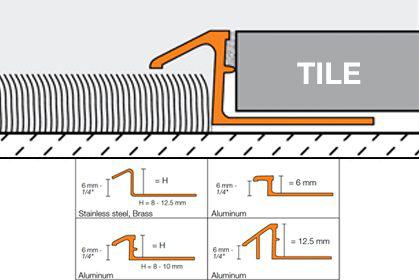 Schluter Reno Tk Tile Edge Protection Floor Transition Profiles