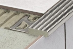 Schluter TREP-E Anti-Slip Stainless Steel Stair Nosing Profiles